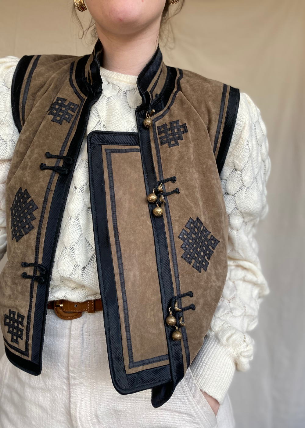 Donkergroen gilet - maat M/L