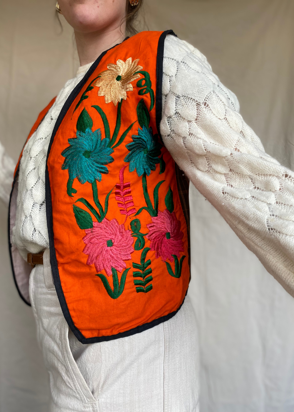 Oranje gilet - maat M tot XL