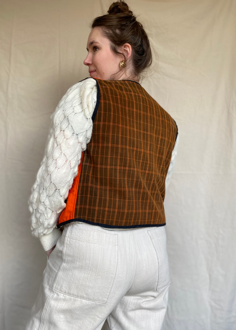 Oranje gilet - maat M tot XL