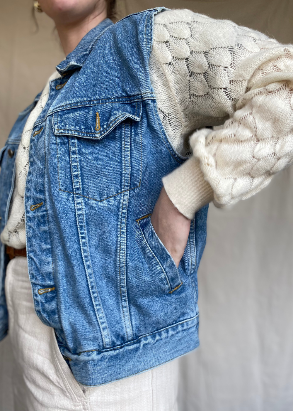 Denim gilet - maat L/XL