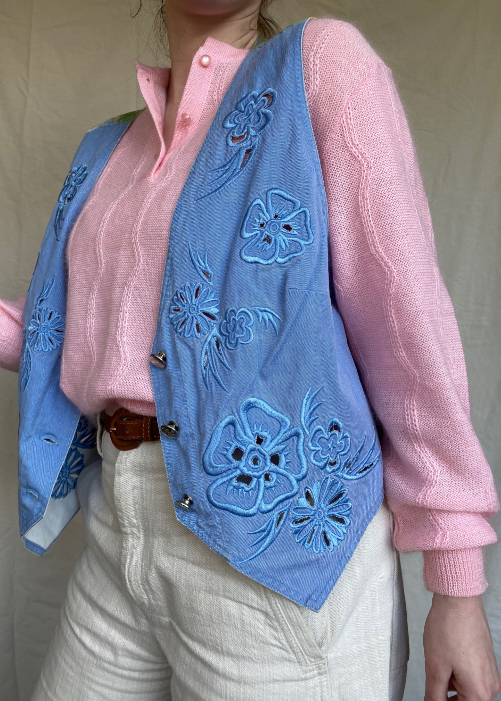 Light denim gilet - maat L/XL/XXL