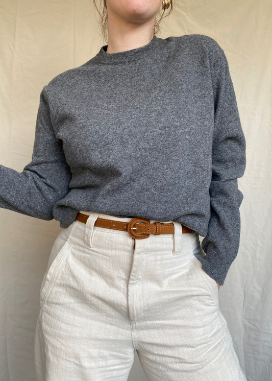 Antraciet longsleeve - maat L/XL