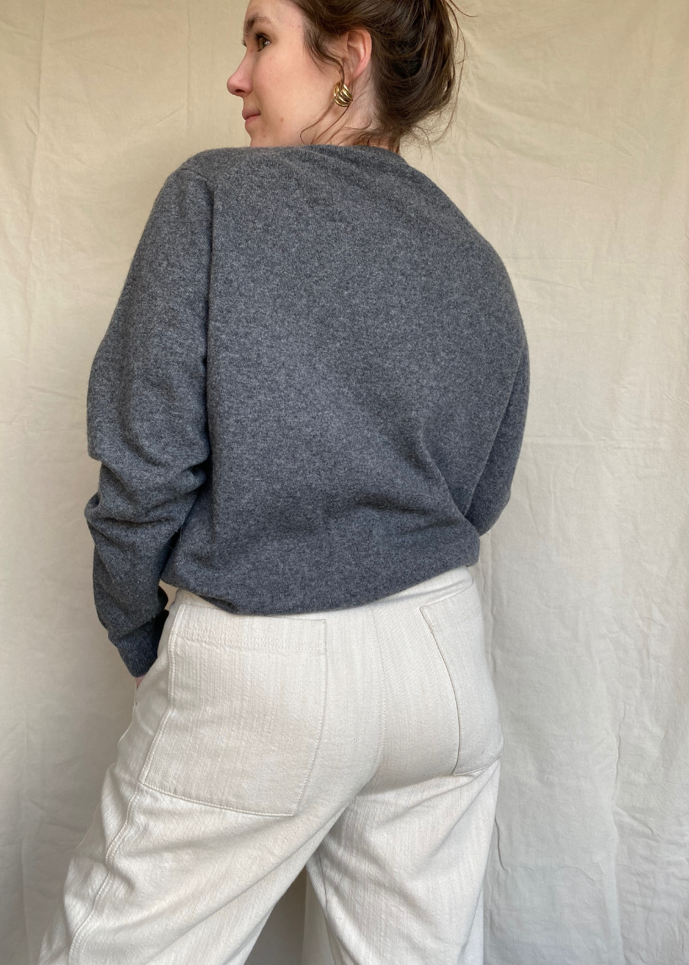 Antraciet longsleeve - maat L/XL