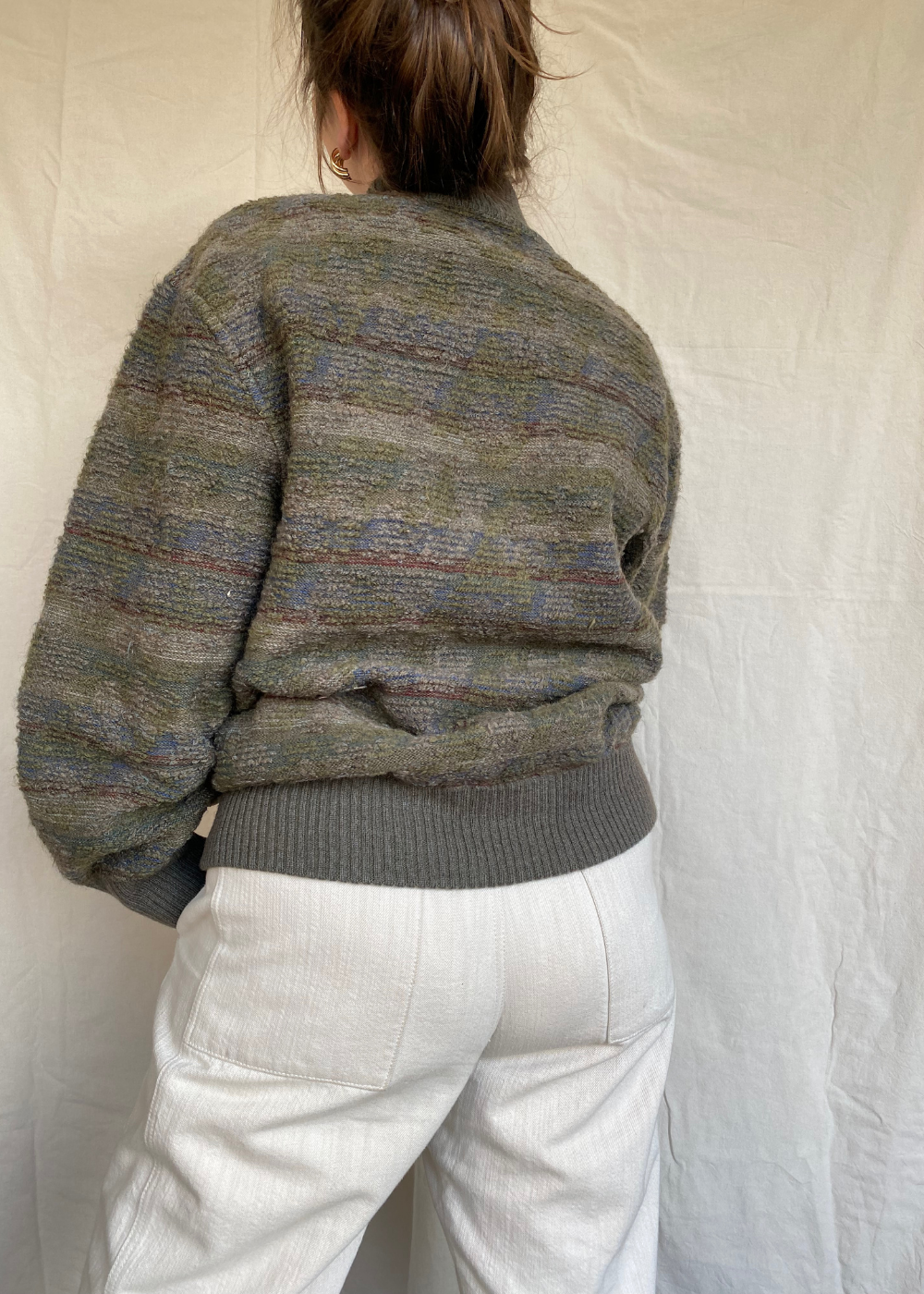 Donkergroene gewatterde jas - maat L/XL