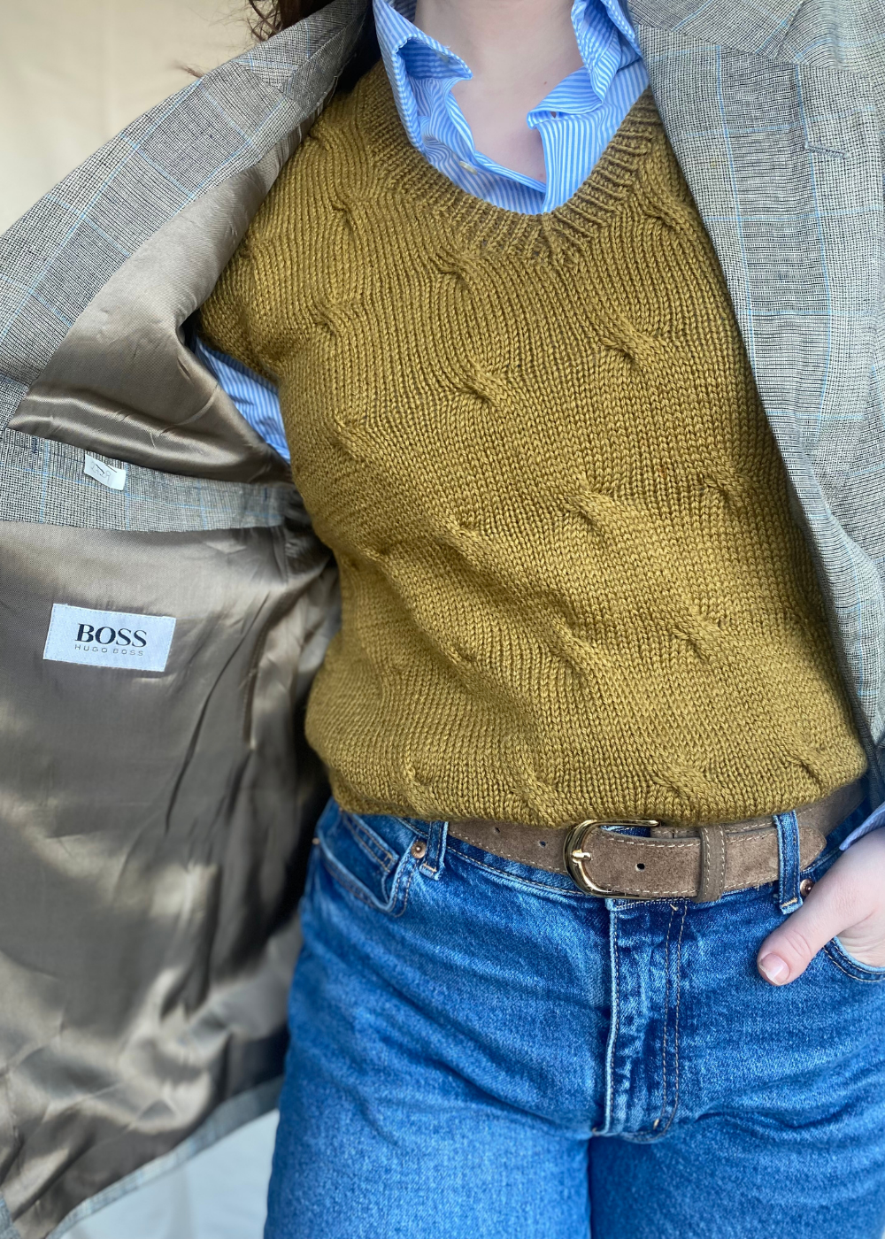 Hugo Boss linnen blazer - maat L