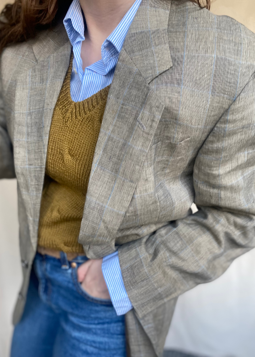 Hugo Boss linnen blazer - maat L