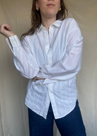 Witte katoenen blouse - maat M/L