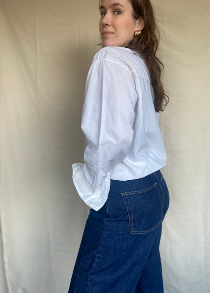 Witte katoenen blouse - maat M/L