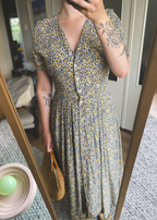 100% viscose bloemen jurk - maat M