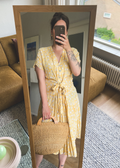 Botergele viscose jurk - maat L
