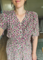 Blouse-rok bloemen set - maat L