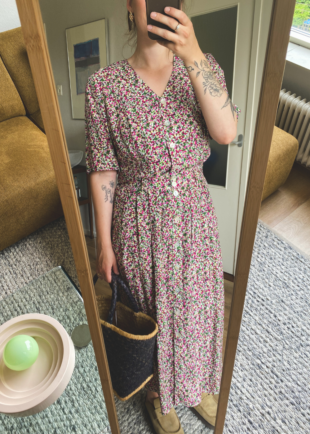 Blouse-rok bloemen set - maat L