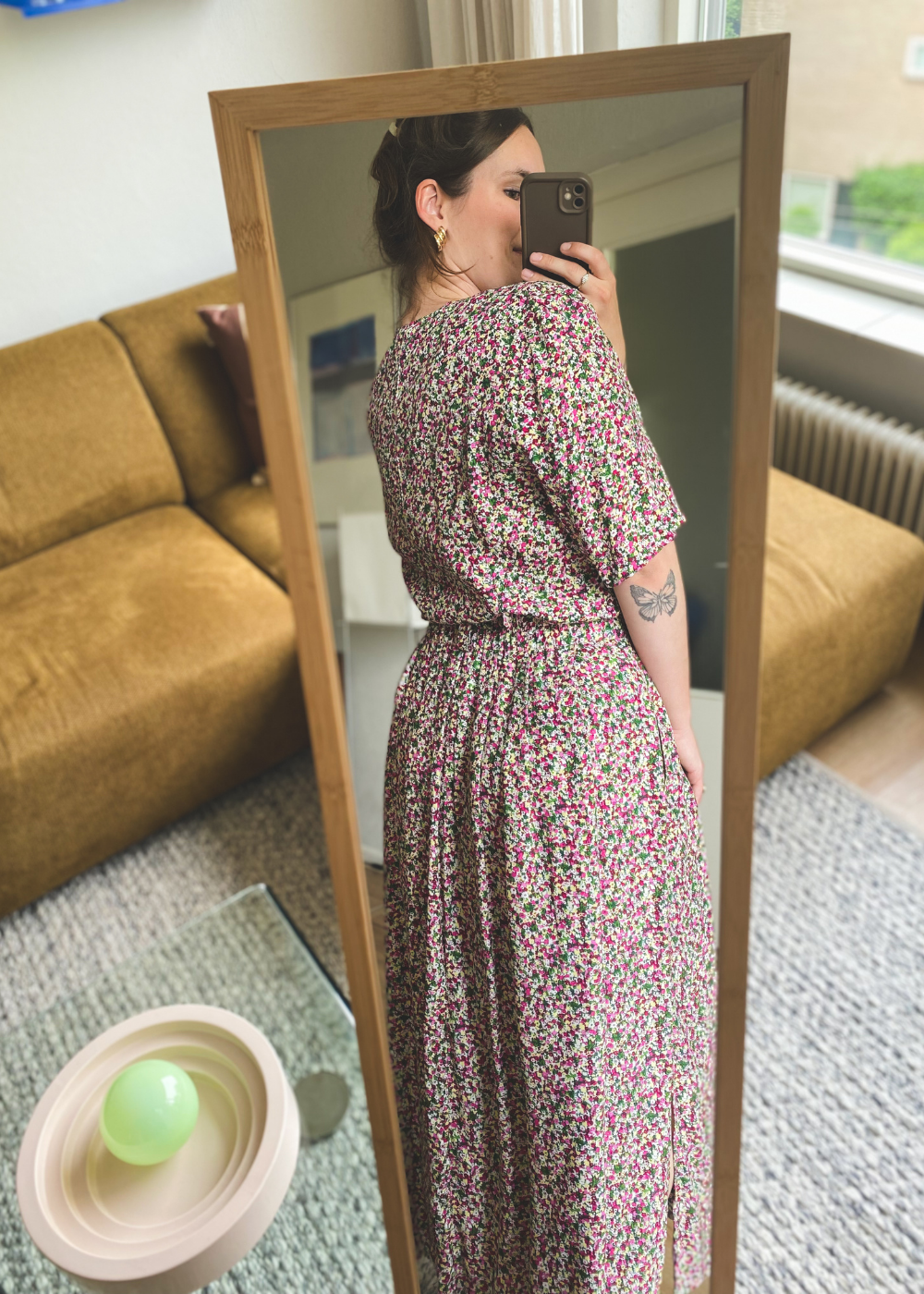 Blouse-rok bloemen set - maat L