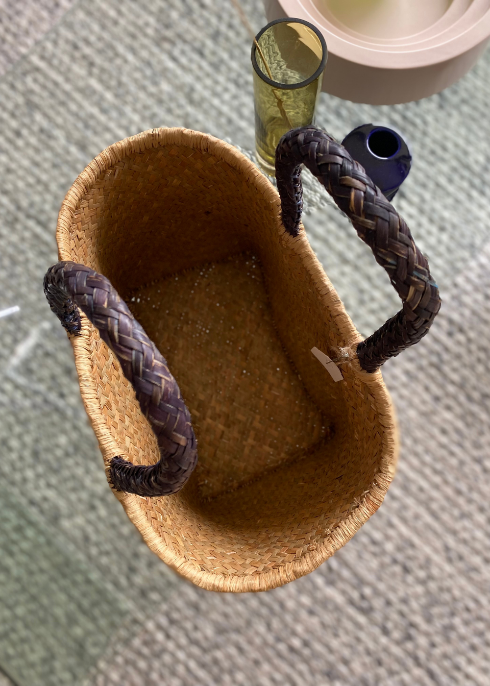 Zwarte rieten tas