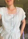 Lichtblauwe top - maat L/XL
