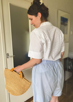 Kanten witte blouse - maat L