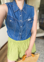 Zomer spijkerblouse - maat L