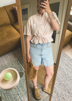 Remade beige blouse - maat M/L