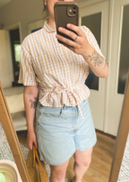 Remade beige blouse - maat M/L