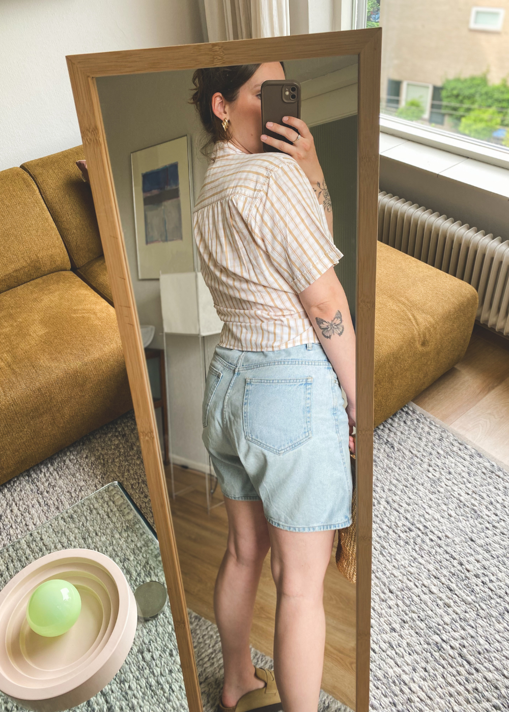 Remade beige blouse - maat M/L