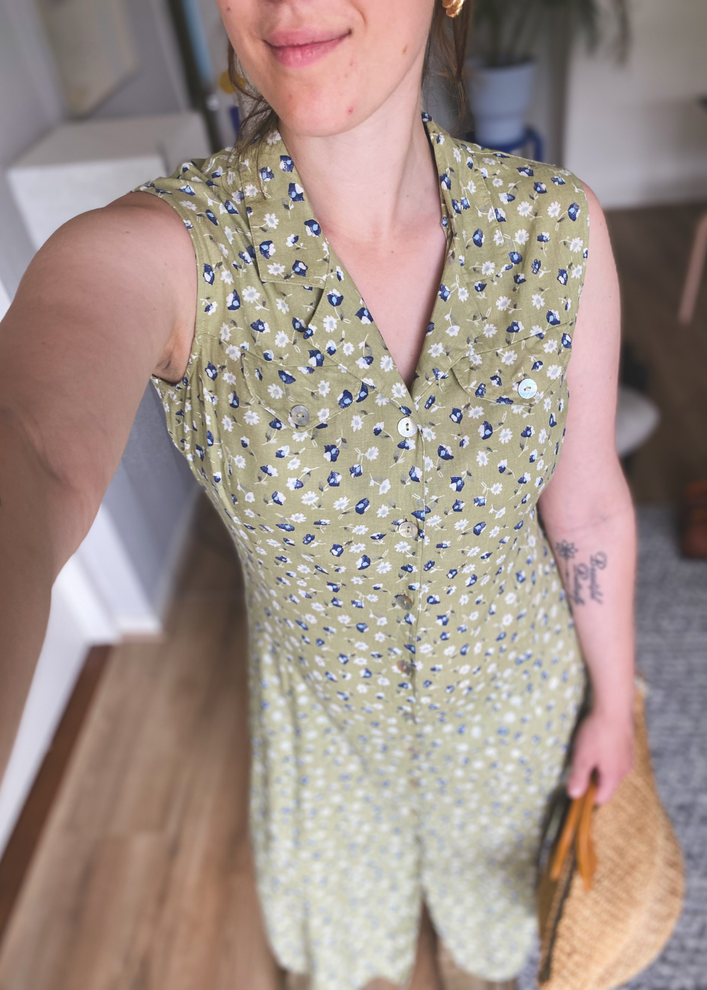 100% viscose bloemen jurk - maat M/L