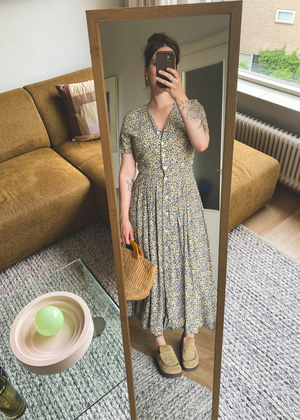 100% viscose bloemen jurk - maat M