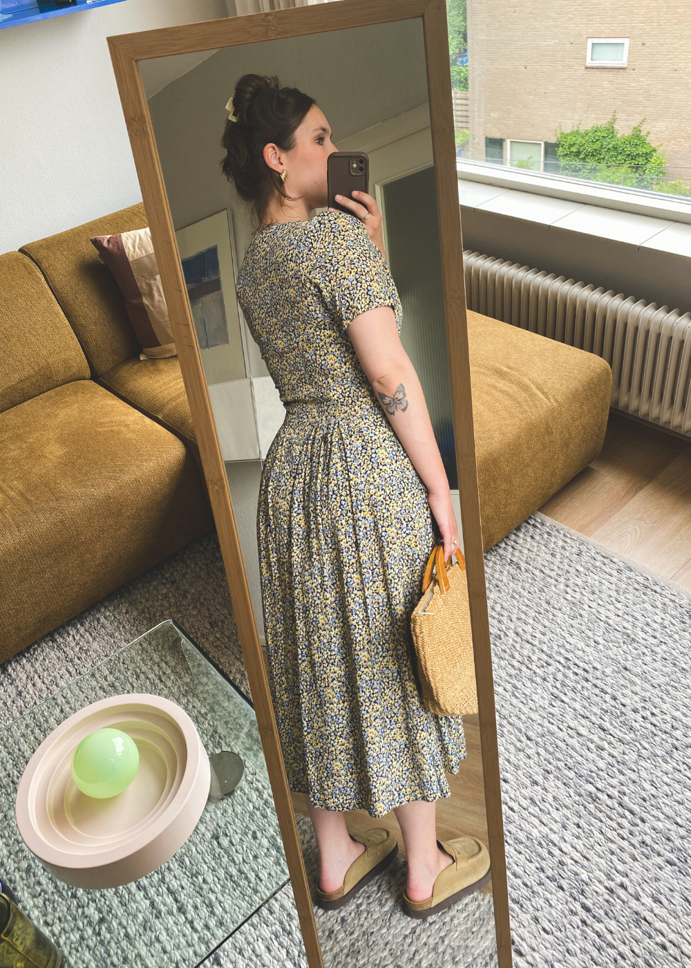 100% viscose bloemen jurk - maat M