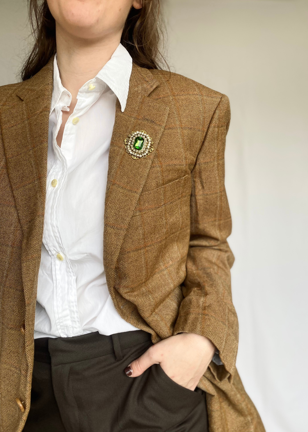 Licht bruine blazer - l/xl