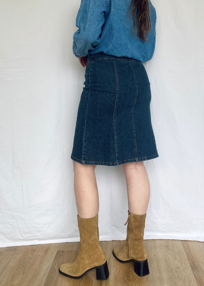 Donkere spijker rok - m/l