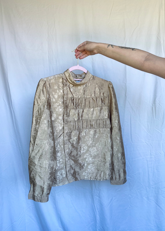 Goudkleurige dames blouse - maat S/M