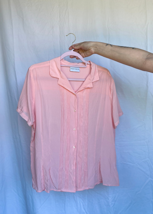 Zachtroze dames blouse - maat S/M