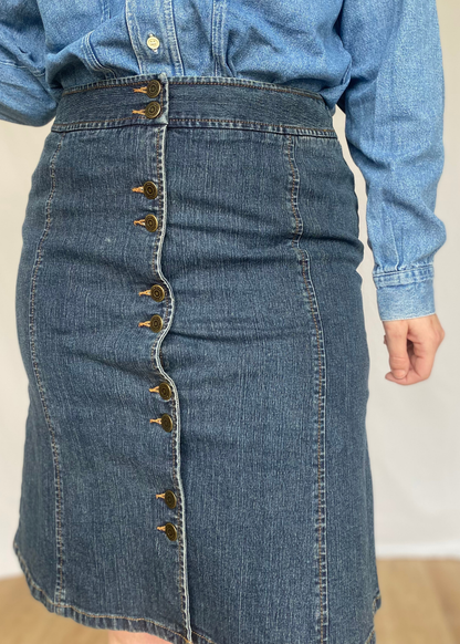 Donkere spijker rok - m/l