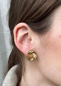 Gouden clips oorbellen