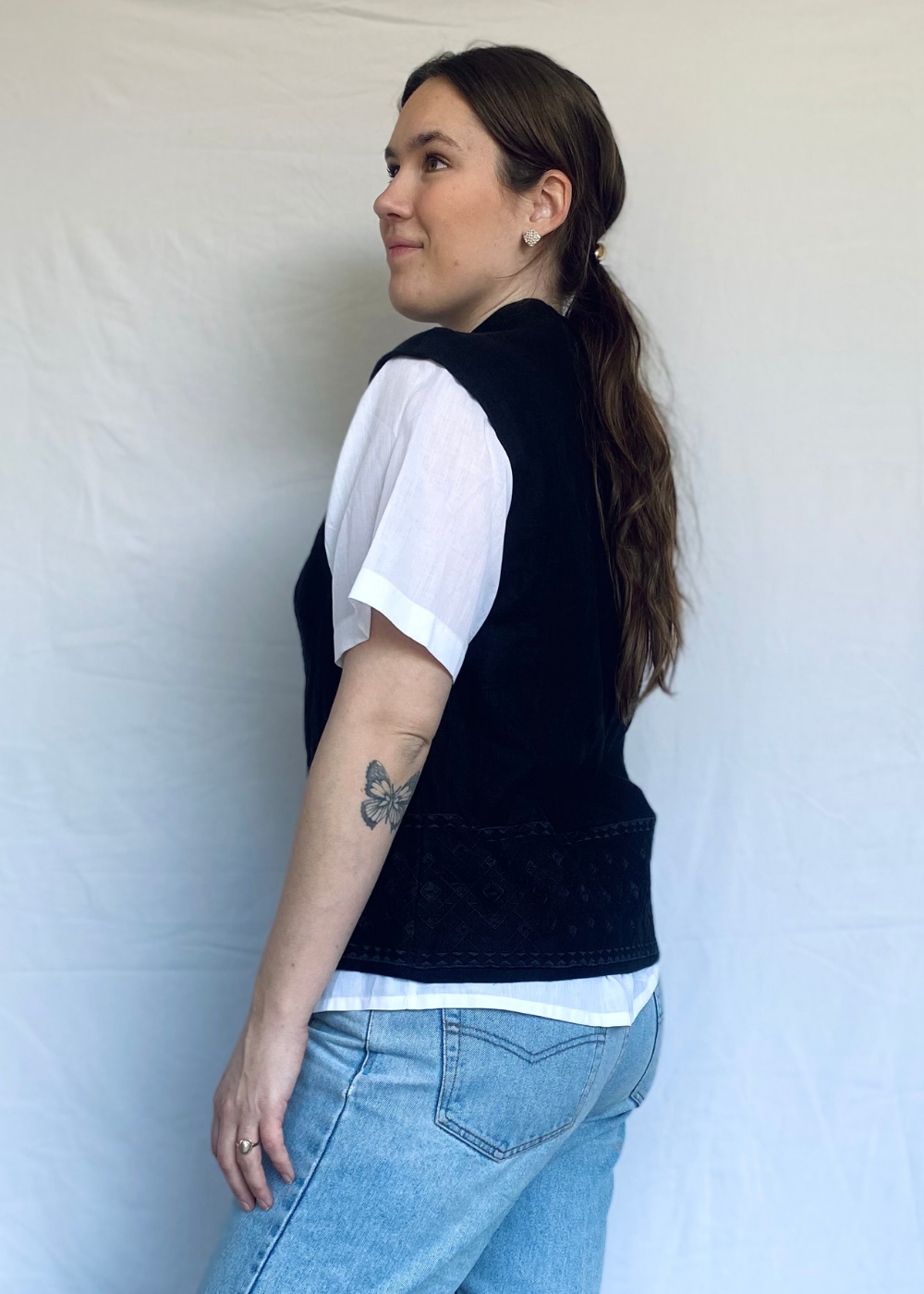 100% linnen gilet - m/l