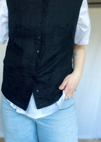 100% linnen gilet - m/l