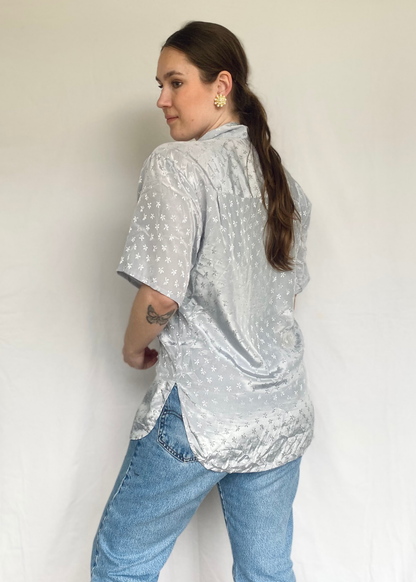 Silk feel blouse - m/l