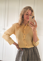 Geel linnen blouse - maat S/M