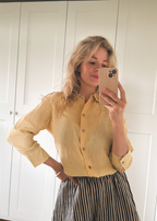 Geel linnen blouse - maat S/M