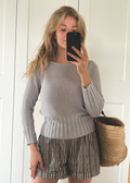 Grijze lange mouwen top - maat S/M