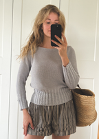 Grijze lange mouwen top - maat S/M