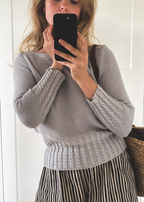 Grijze lange mouwen top - maat S/M