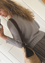 Grijze lange mouwen top - maat S/M