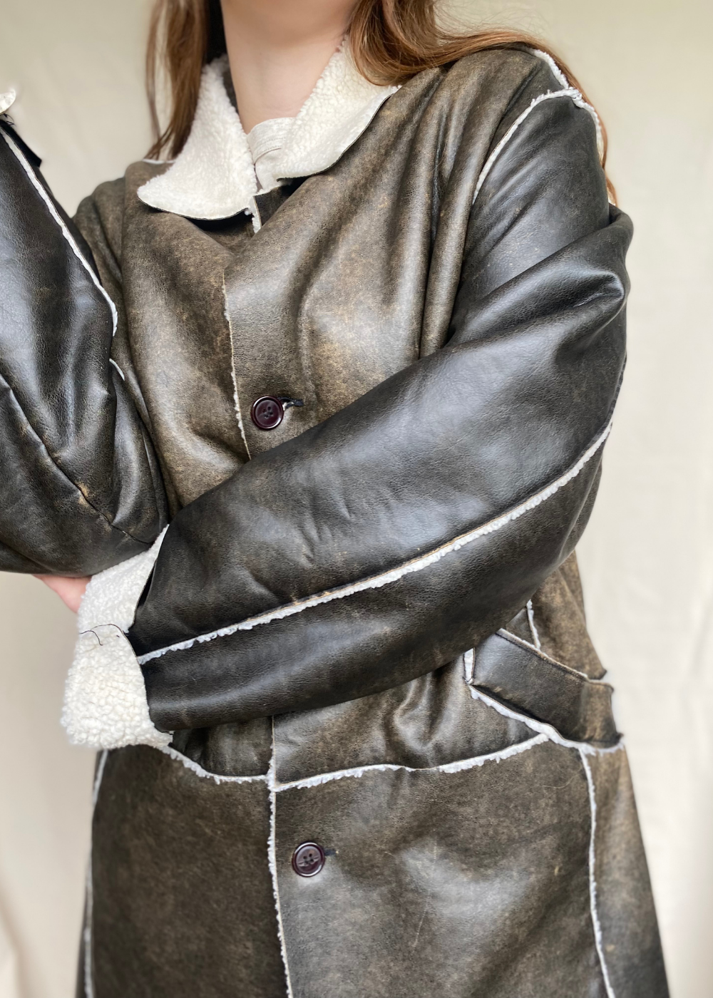 Faux fur lammy coat - maat L/XL/XXL