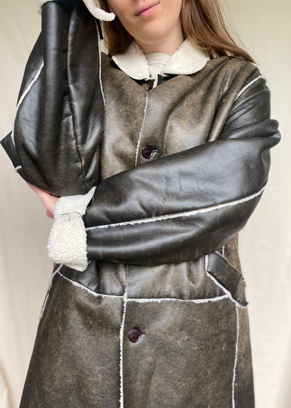 Faux fur lammy coat - maat L/XL/XXL