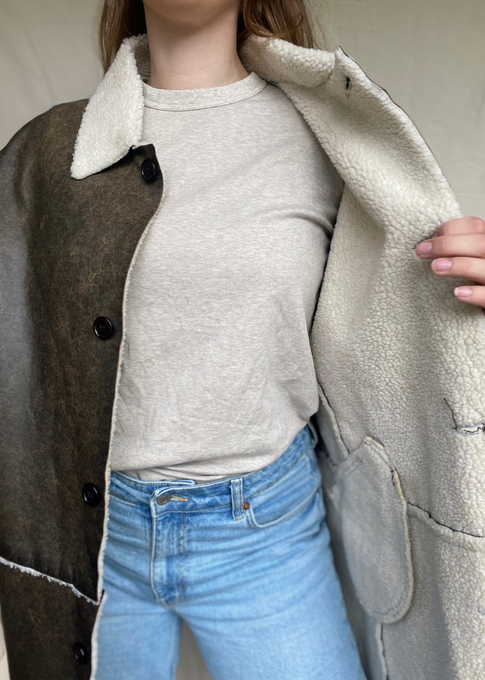 Faux fur lammy coat - maat L/XL/XXL
