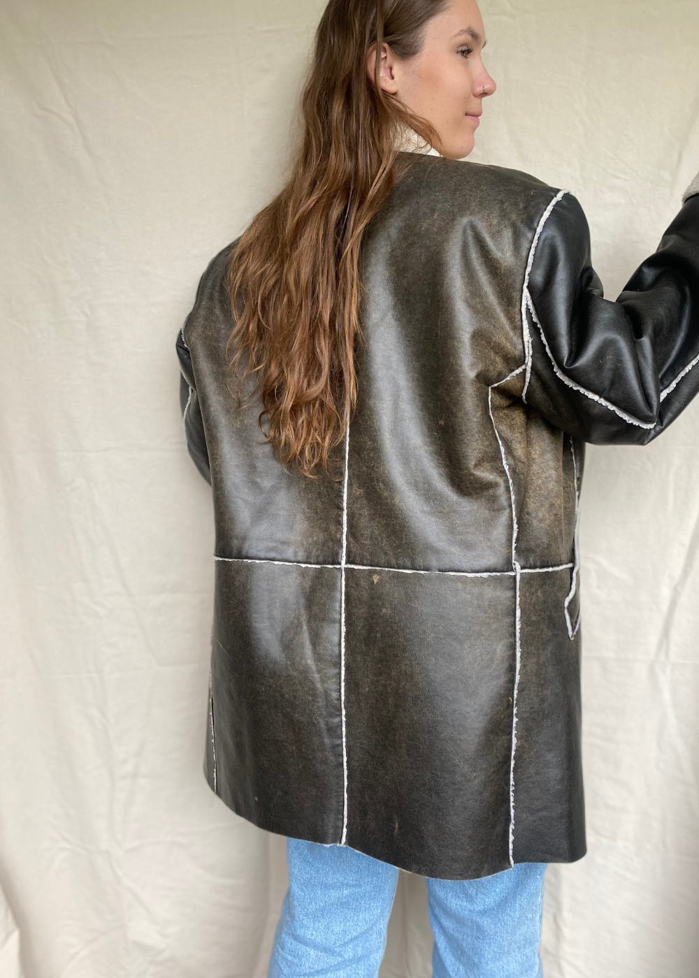 Faux fur lammy coat - maat L/XL/XXL