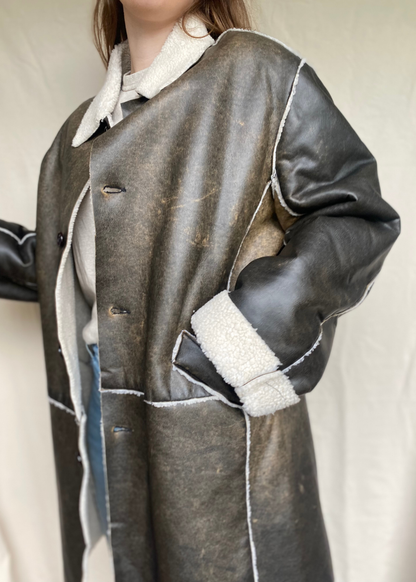 Faux fur lammy coat - maat L/XL/XXL