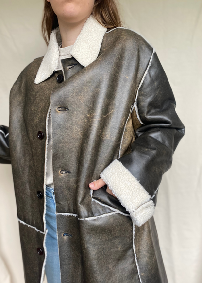 Faux fur lammy coat - maat L/XL/XXL