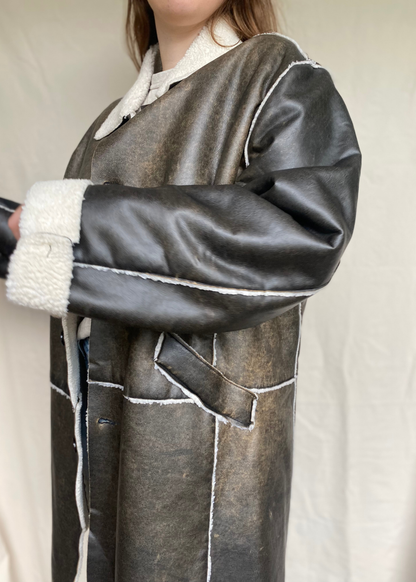 Faux fur lammy coat - maat L/XL/XXL