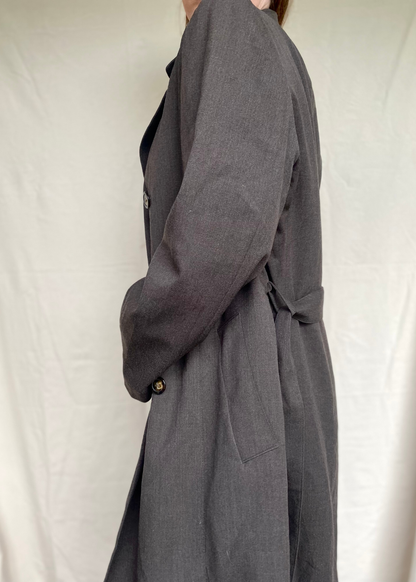 Bruine katoenen trenchcoat - maat M/L
